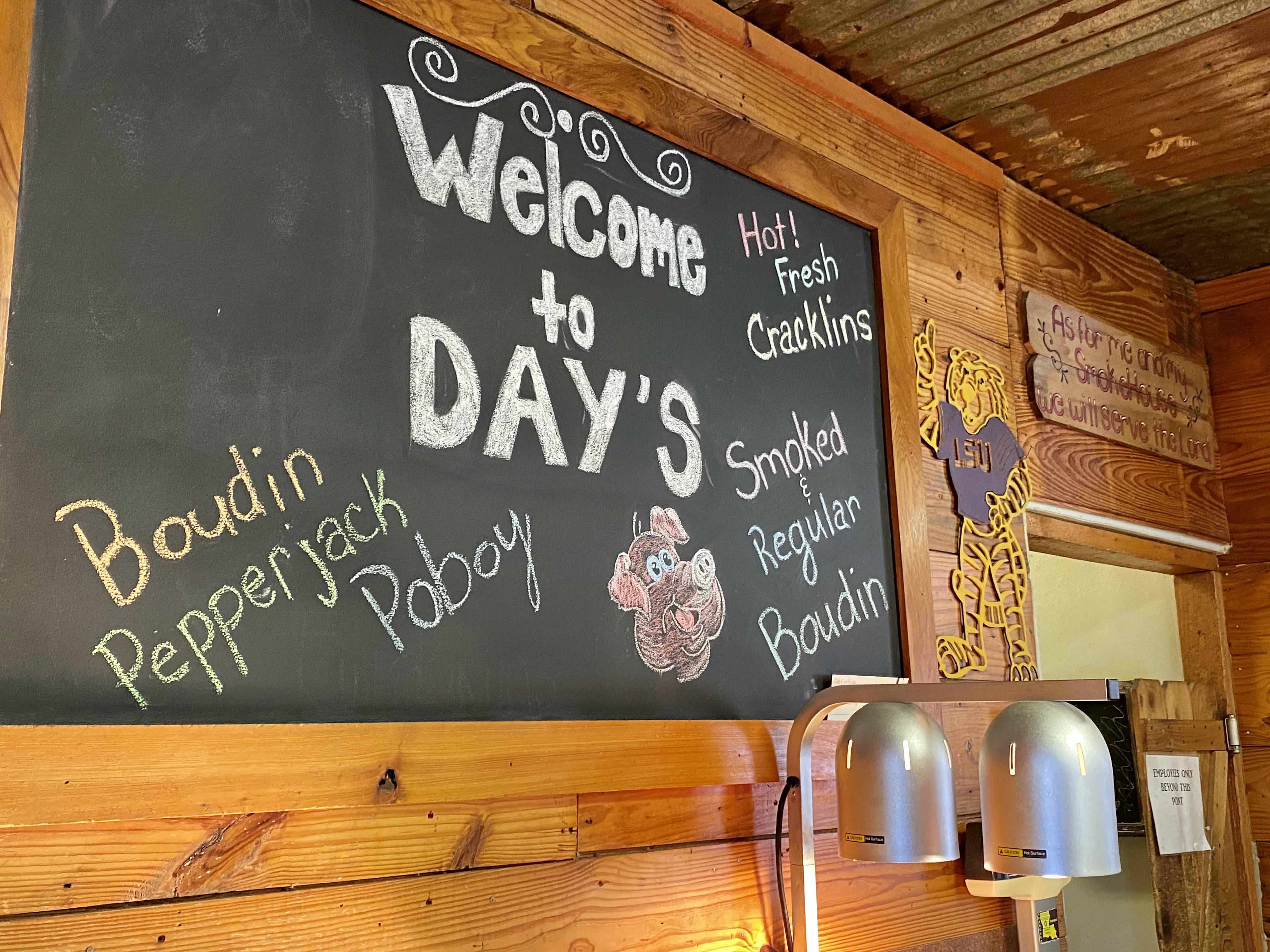 Day's Smokehouse Welcome Board